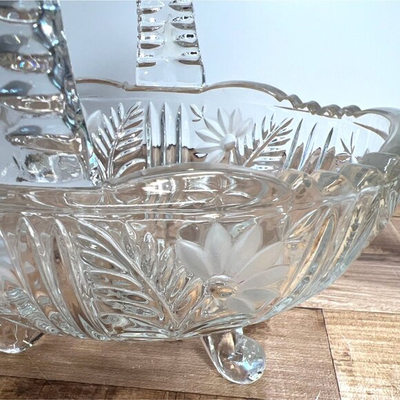 Vintage Anna Hutte Bleikristall Crystal Basket Germany Excellent NO chips/cracks - Picture 3 of 5